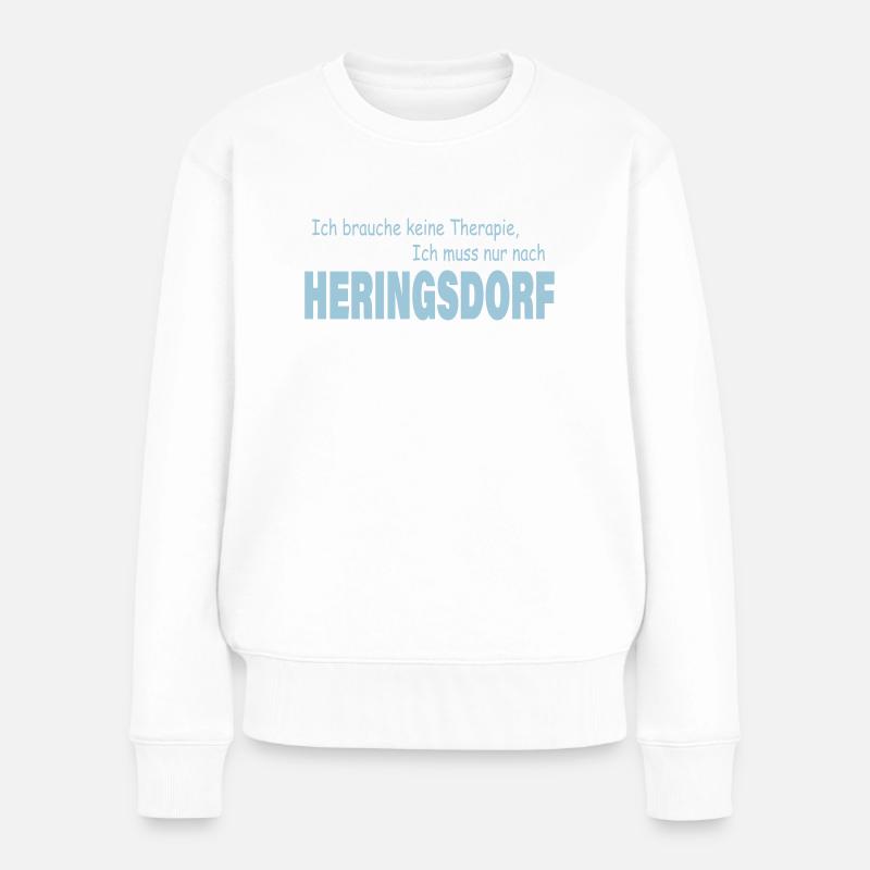 Therapie HERINGSDORF - Frauen Premium Bio Pullover - Weiß