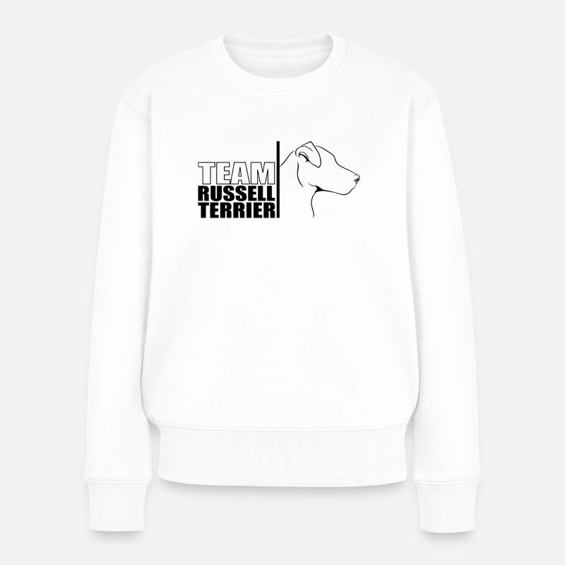 TEAM Russell Terrier Hunde Hund Wilsigns - Frauen Premium Bio Pullover - Weiß
