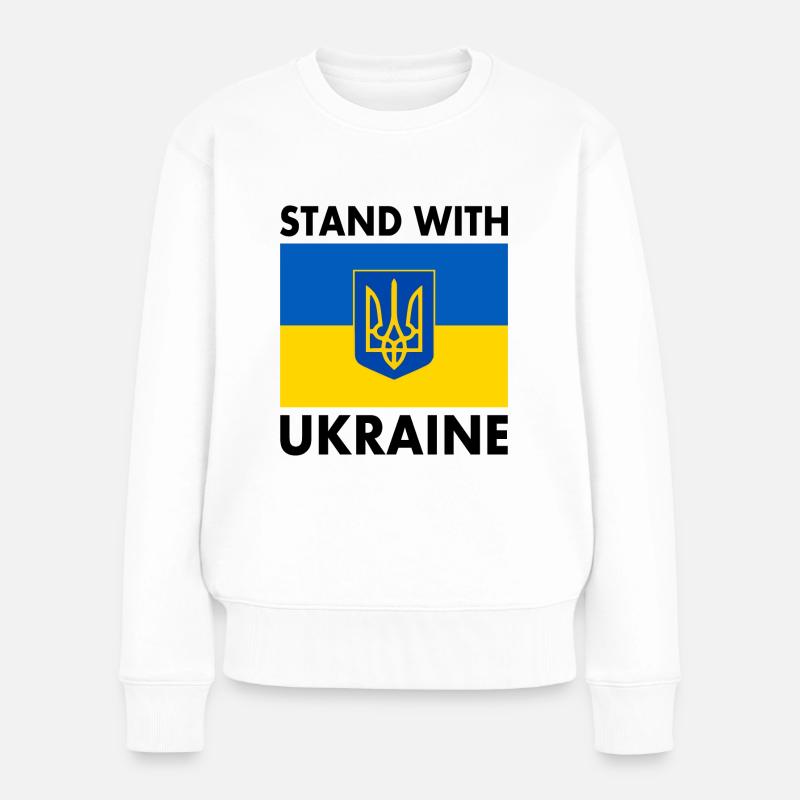stand with ukraine - Pull Premium bio Femme - blanc