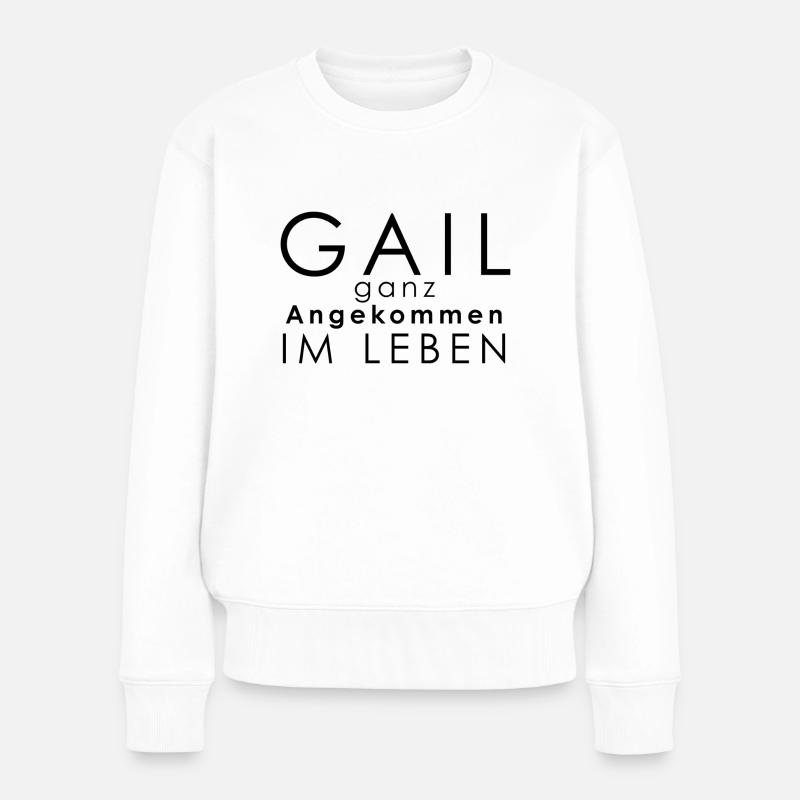 GAIL2 - Frauen Premium Bio Pullover - Weiß