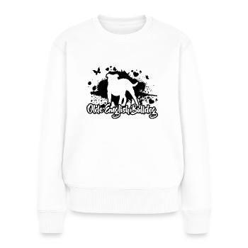 OLDE ENGLISH BULLDOG Hunde Mama Hund Wilsigns - Frauen Premium Bio Pullover - Weiß - Vorne - Julia (174cm)