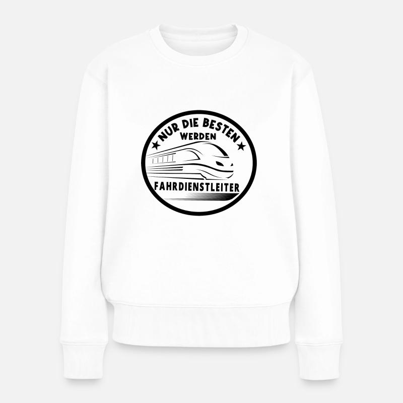 Fahrdienstleiter und Eisenbahner Sprüche - Frauen Premium Bio Pullover - Weiß