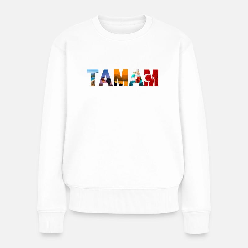 Tamam Türkei - Frauen Premium Bio Pullover - Weiß