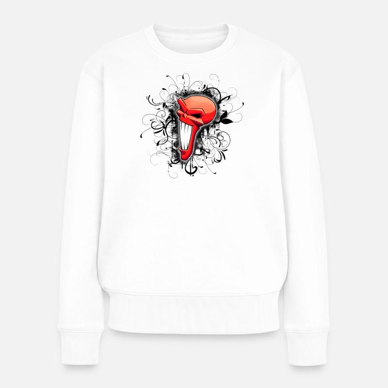 Red Skull - Frauen Premium Bio Pullover - Weiß