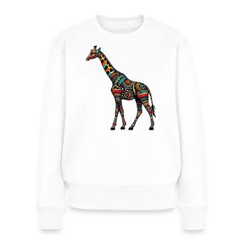 Giraffe - Frauen Premium Bio Pullover - Weiß - Vorne - Julia (174cm)