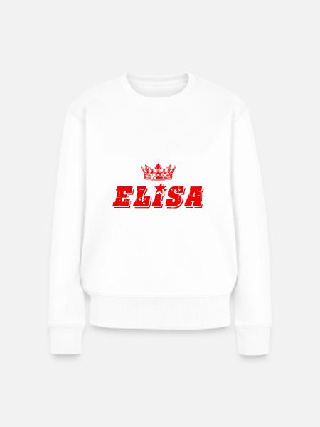 Elisa - Frauen Premium Bio Pullover - Weiß
