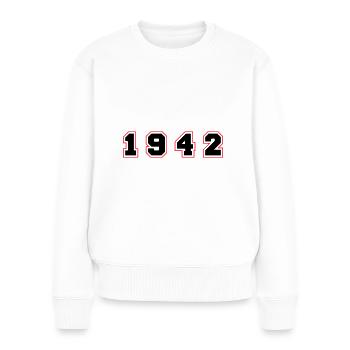 1942 Year Number - Women's Premium Organic Jumper - white - Front - Julia (174cm)