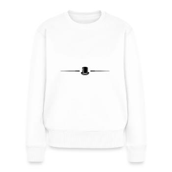 Bräutigam Zylinder Linie - Frauen Premium Bio Pullover - Weiß - Vorne - Julia (174cm)