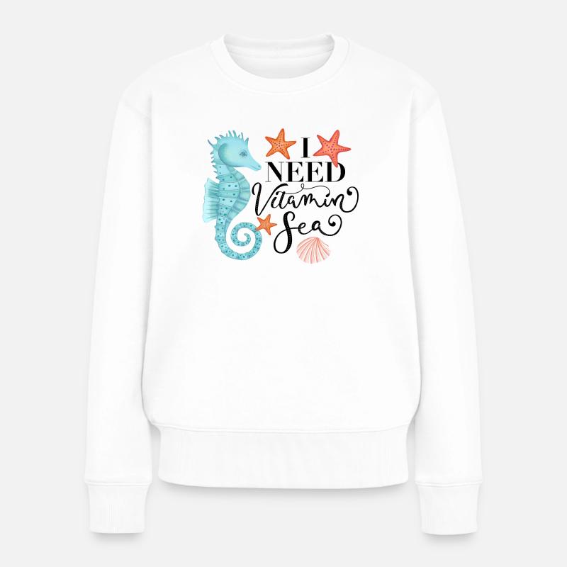 Vitamine Mer - Pull Premium bio Femme - blanc