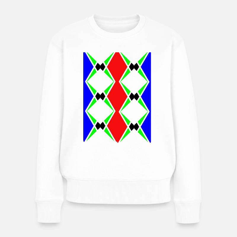 Multicolored unique design - Women's Premium Organic Jumper - white