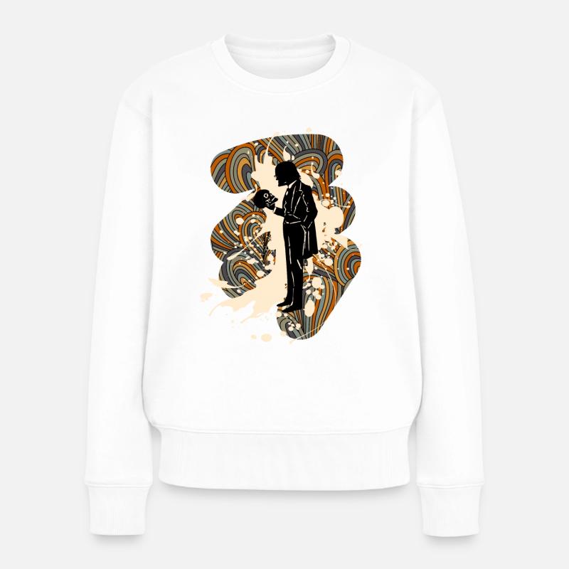Vintage Halloween - Frauen Premium Bio Pullover - Weiß