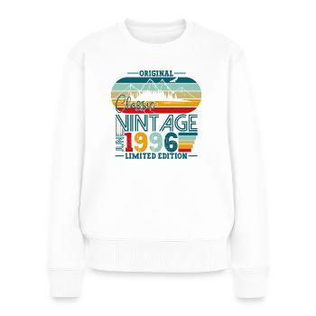 Original Juni Jahrgang 1996 26. Geburtstag Herren - Frauen Premium Bio Pullover - Weiß - Vorne - Julia (174cm)