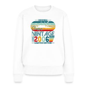 Original Juni Jahrgang 2006 16. Geburtstag Herren - Frauen Premium Bio Pullover - Weiß - Vorne - Julia (174cm)