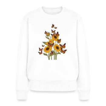 Butterfly Tree Beautiful Animal Butterflies Tree - Women's Premium Organic Jumper - white - Front - Julia (174cm)