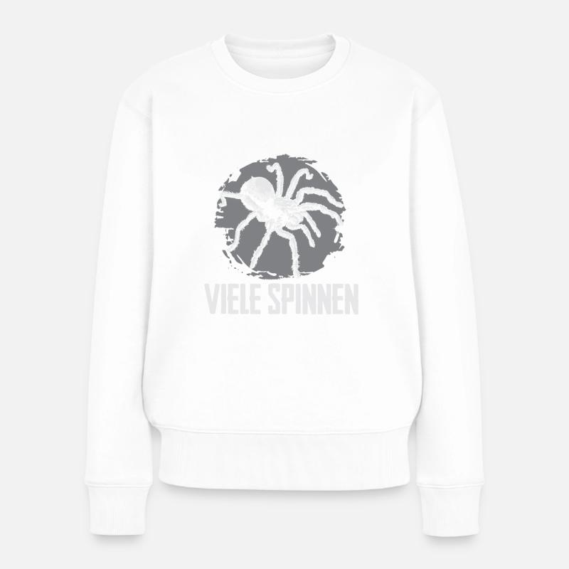 Was ist besser als eine Spinne? Viele Spinnen - Frauen Premium Bio Pullover - Weiß