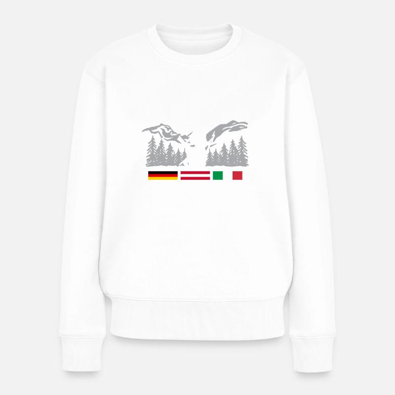 Alpenüberquerung Für Alpenüberquerer Wanderin Wand - Frauen Premium Bio Pullover - Weiß