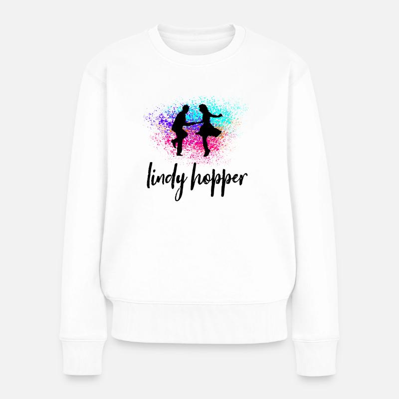 Lindy Hop | Swing | Swing Musik | Geschenkidee - Frauen Premium Bio Pullover - Weiß