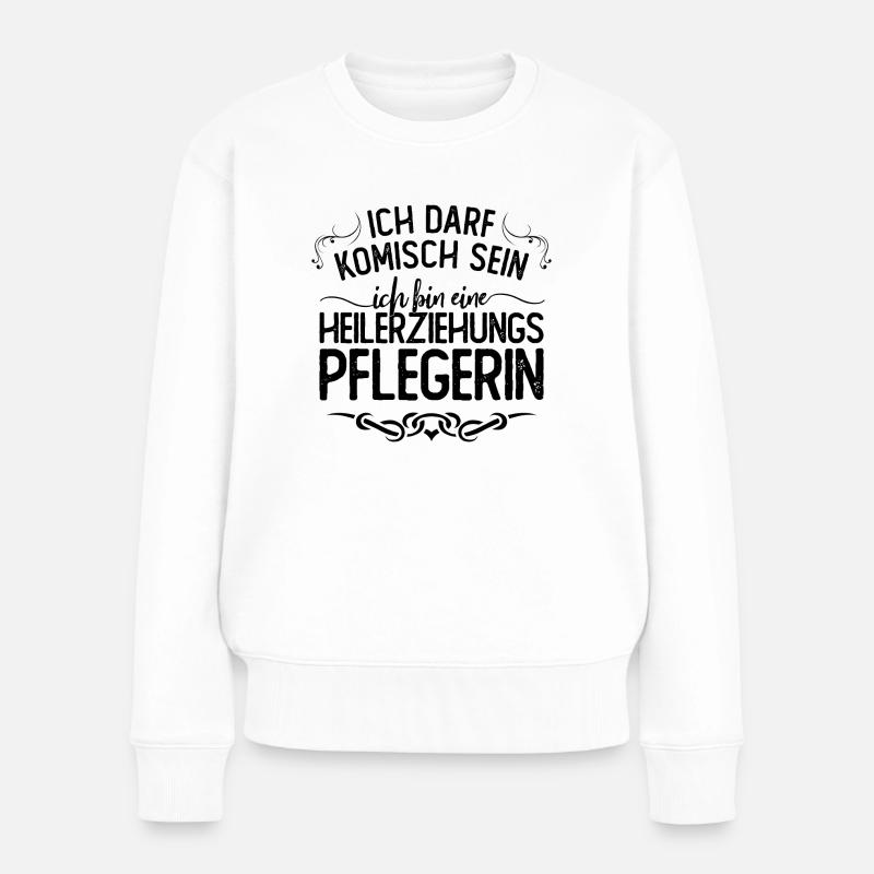 Hep | Heilerziehungspflegerin | Soziale Berufe - Frauen Premium Bio Pullover - Weiß