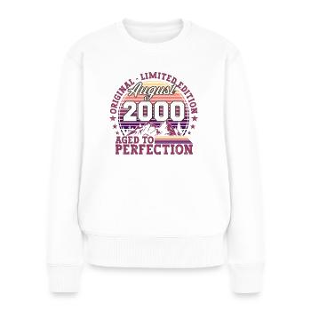 Original August 2000 22nd Birthday Fun Gift - Women's Premium Organic Jumper - white - Front - Julia (174cm)