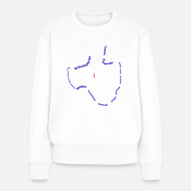 Dangast am Jadebusen - Frauen Premium Bio Pullover - Weiß