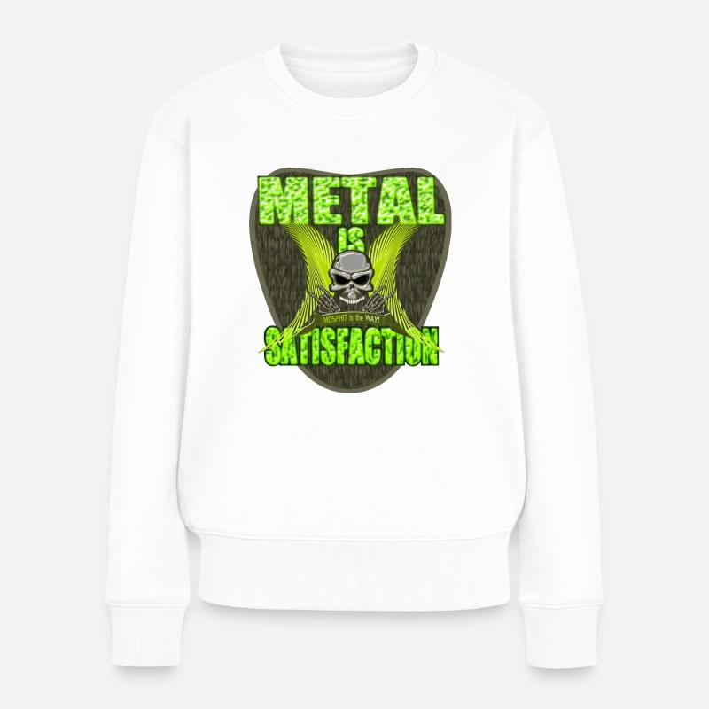 Satisfaction - Frauen Premium Bio Pullover - Weiß