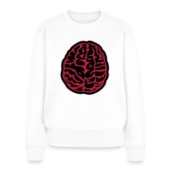 brain - Women's Premium Organic Jumper - white - Front - Julia (174cm)