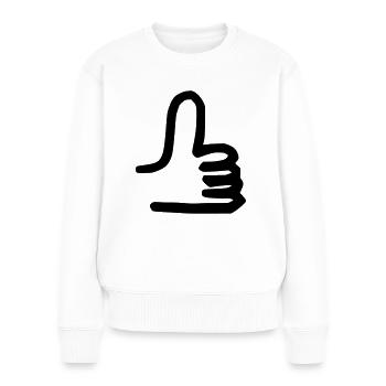 thumbs up - Women's Premium Organic Jumper - white - Front - Julia (174cm)