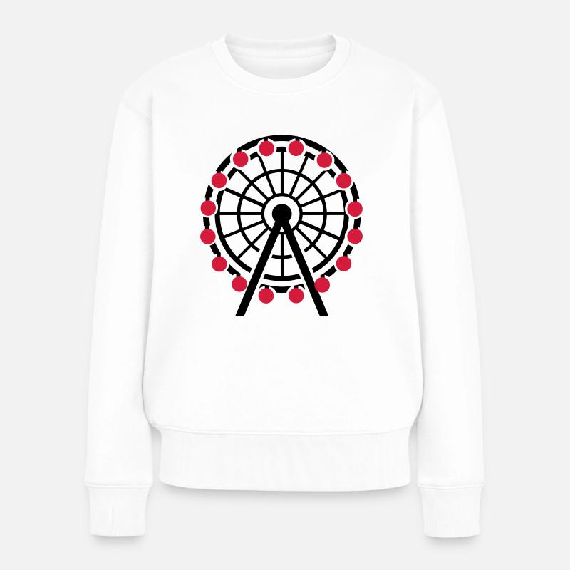 Riesenrad - Frauen Premium Bio Pullover - Weiß
