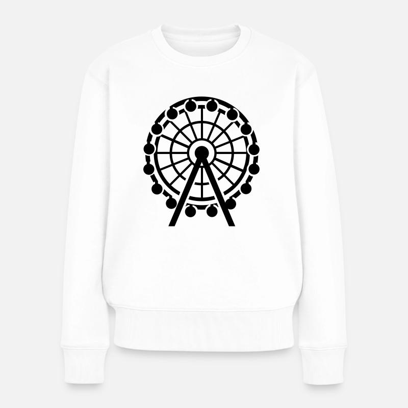 Riesenrad - Frauen Premium Bio Pullover - Weiß