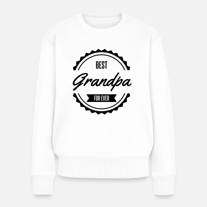 best grandpa - Frauen Premium Bio Pullover - Weiß