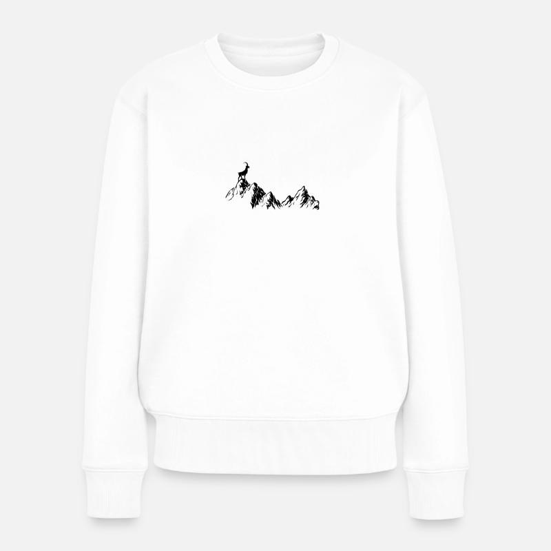 Sternzeichen Steinbock Tierkreiszeichen Ziege - Frauen Premium Bio Pullover - Weiß