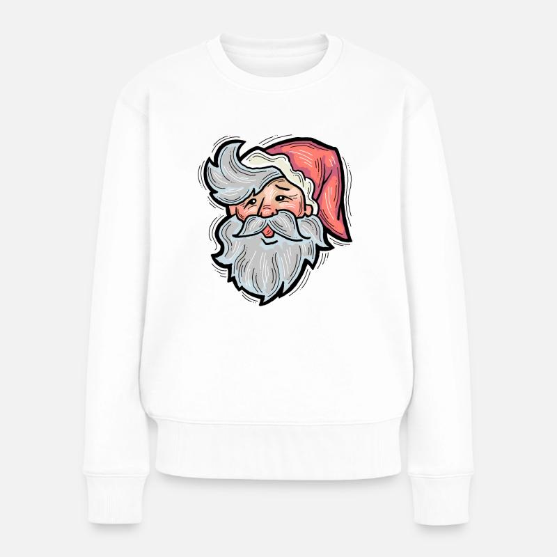 Weihnachtsmann - Frauen Premium Bio Pullover - Weiß