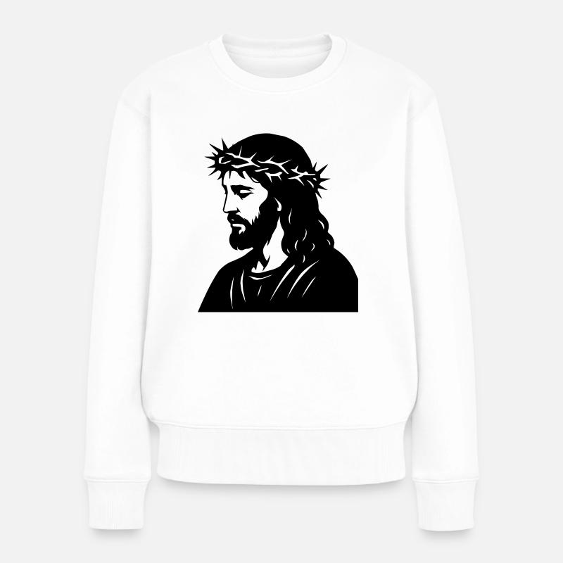 Jésus - Pull Premium bio Femme - blanc