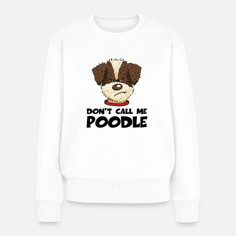Poodle1 1 - Frauen Premium Bio Pullover - Weiß