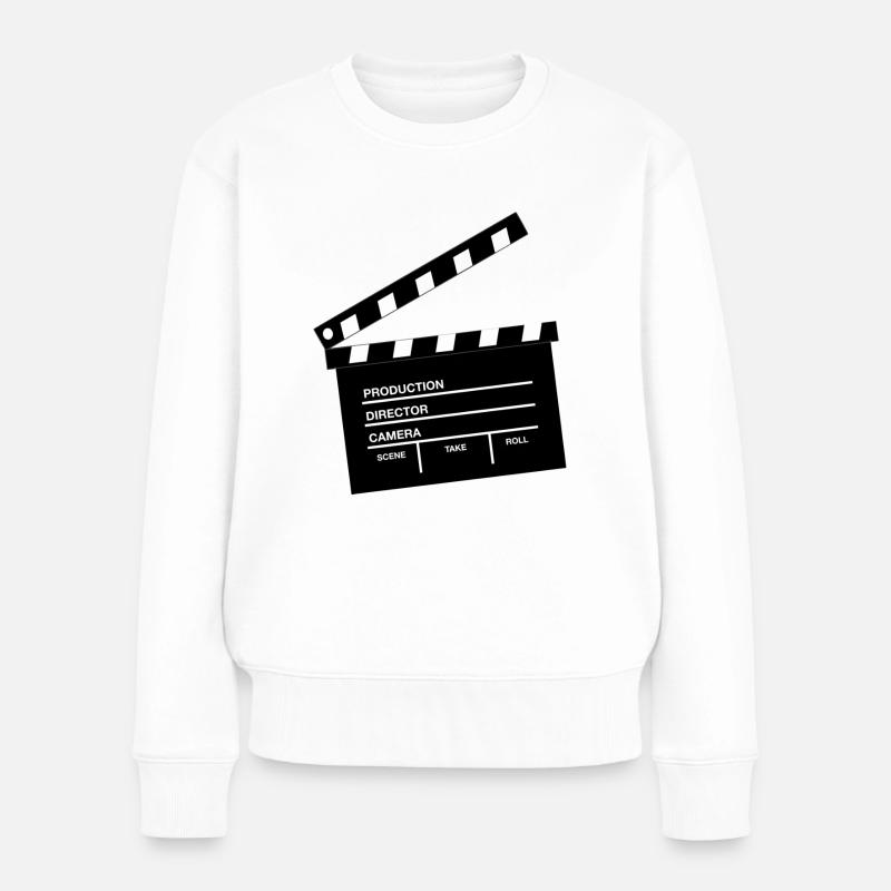 clap de cinema - Pull Premium bio Femme - blanc