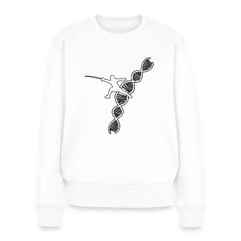 Fechten witziger Spruch Kampfsport lustige Fechter - Frauen Premium Bio Pullover - Weiß - Vorne - Julia (174cm)