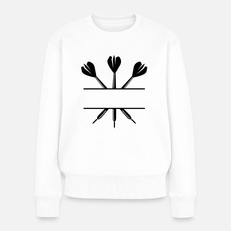 darts - Frauen Premium Bio Pullover - Weiß