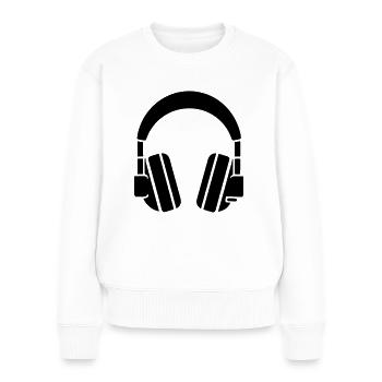 Gaming-Headset - Frauen Premium Bio Pullover - Weiß - Vorne - Julia (174cm)