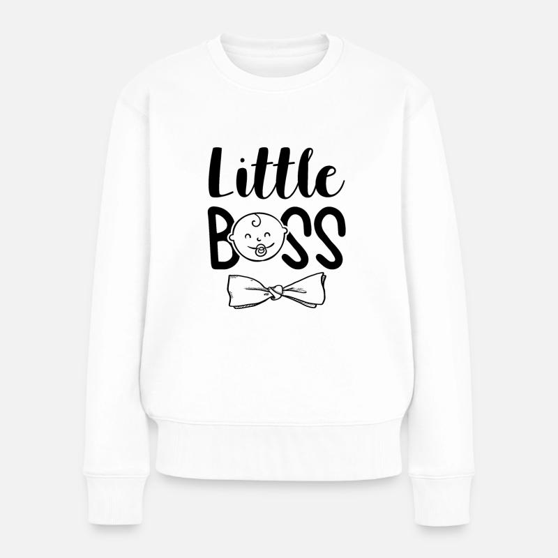 baby boss kleiner - Frauen Premium Bio Pullover - Weiß