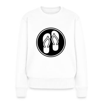 Flip-flops icon - Women's Premium Organic Jumper - white - Front - Julia (174cm)