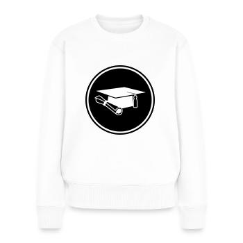 Student cap - Women's Premium Organic Jumper - white - Front - Julia (174cm)