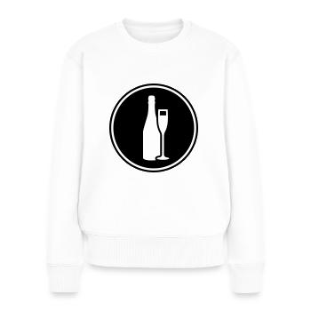 Red wine symbol - Women's Premium Organic Jumper - white - Front - Julia (174cm)