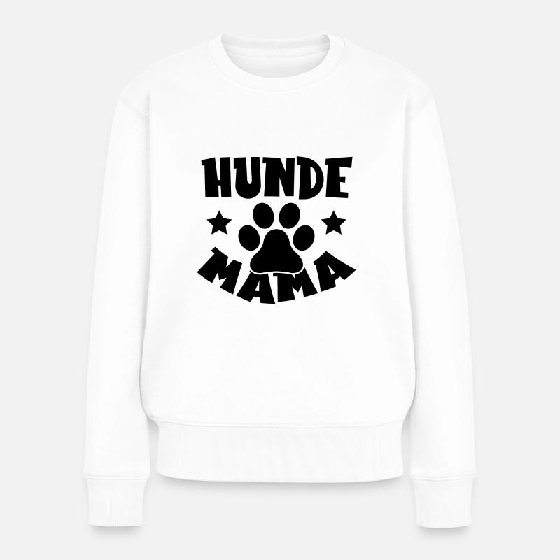 Hunde Mama - Frauen Premium Bio Pullover - Weiß