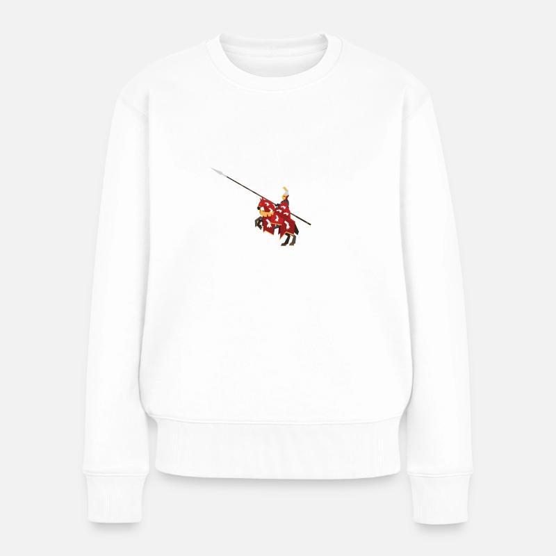 red knight - Frauen Premium Bio Pullover - Weiß