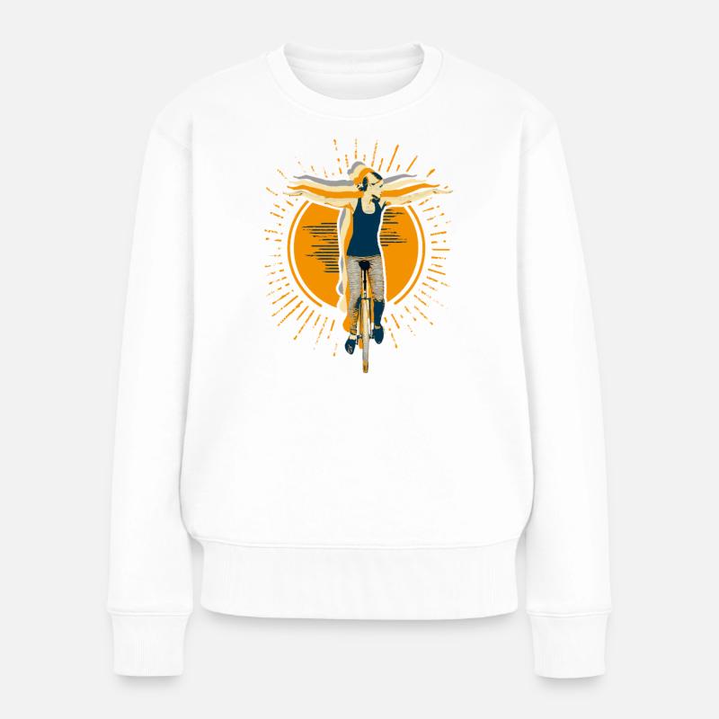 Unicycle | Style libre monocycle - Pull Premium bio Femme - blanc