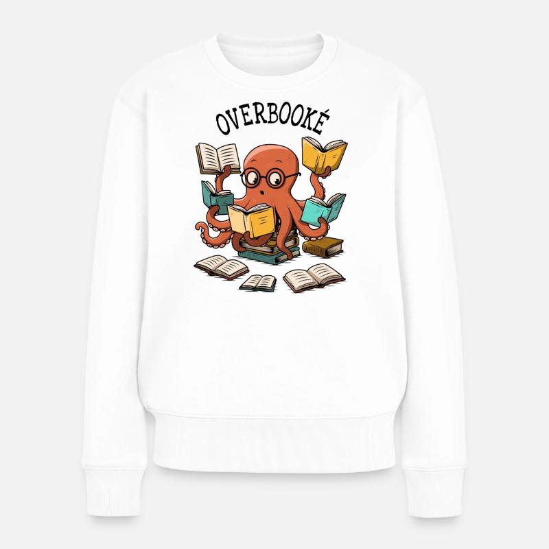 Overbooké - Pull Premium bio Femme - blanc