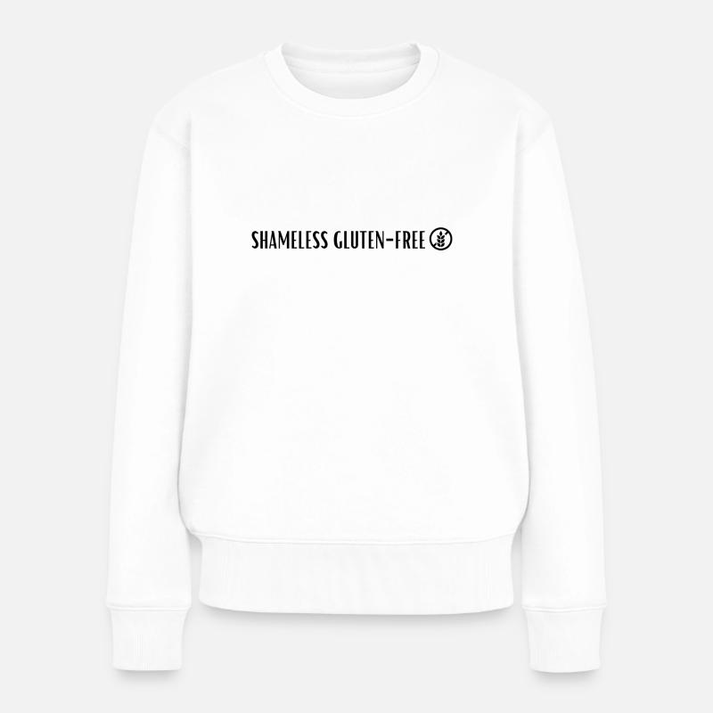 SHAMELESS GLUTEN FREE BLACK - Frauen Premium Bio Pullover - Weiß