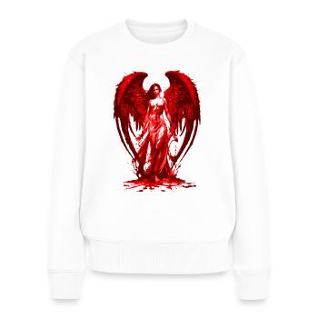 2reborn Angelwings blood woman - Frauen Premium Bio Pullover - Weiß - Vorne - Julia (174cm)