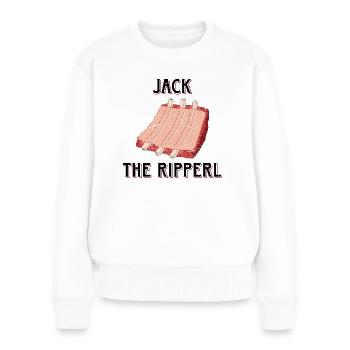 Jack the Ripperl versus Jack the Ripper - Frauen Premium Bio Pullover - Weiß - Vorne - Julia (174cm)