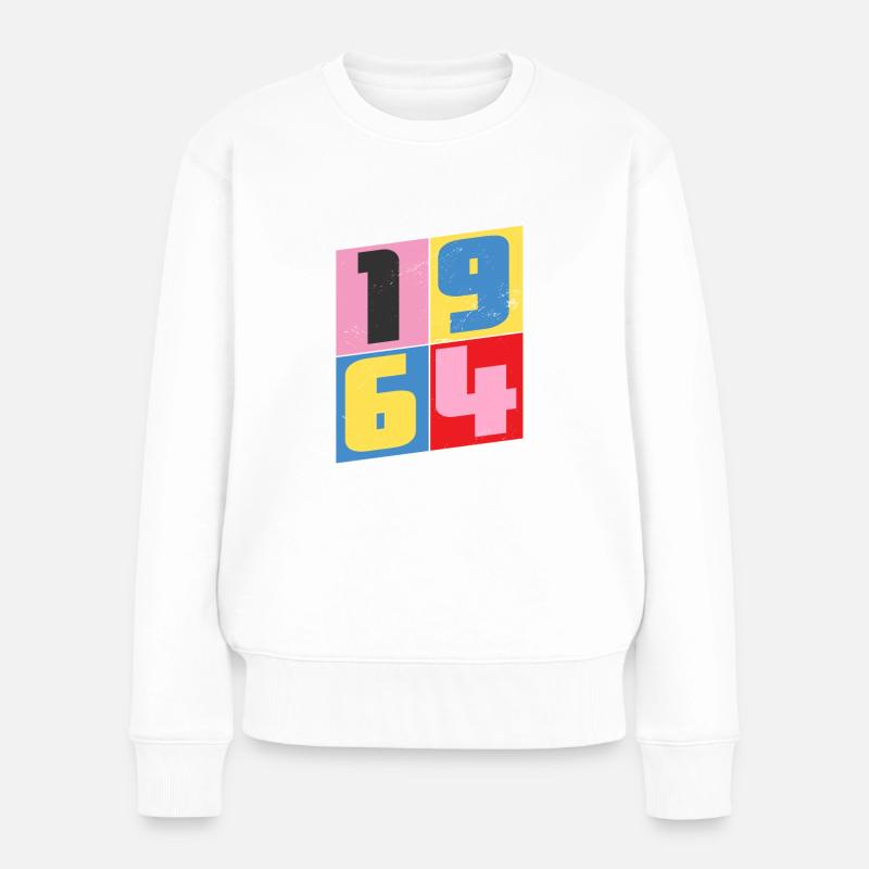 1964 vintage - Frauen Premium Bio Pullover - Weiß